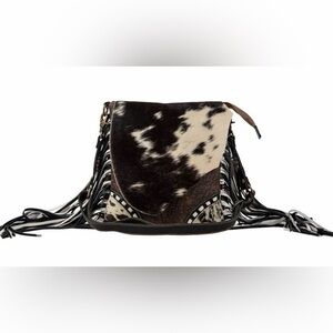 Western Bag Cowhide Fringe Crossbody Bag Concealed Carry Bag Cowgirl Style